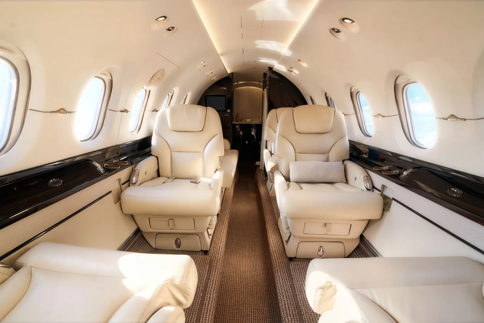 Hawker cabin interior