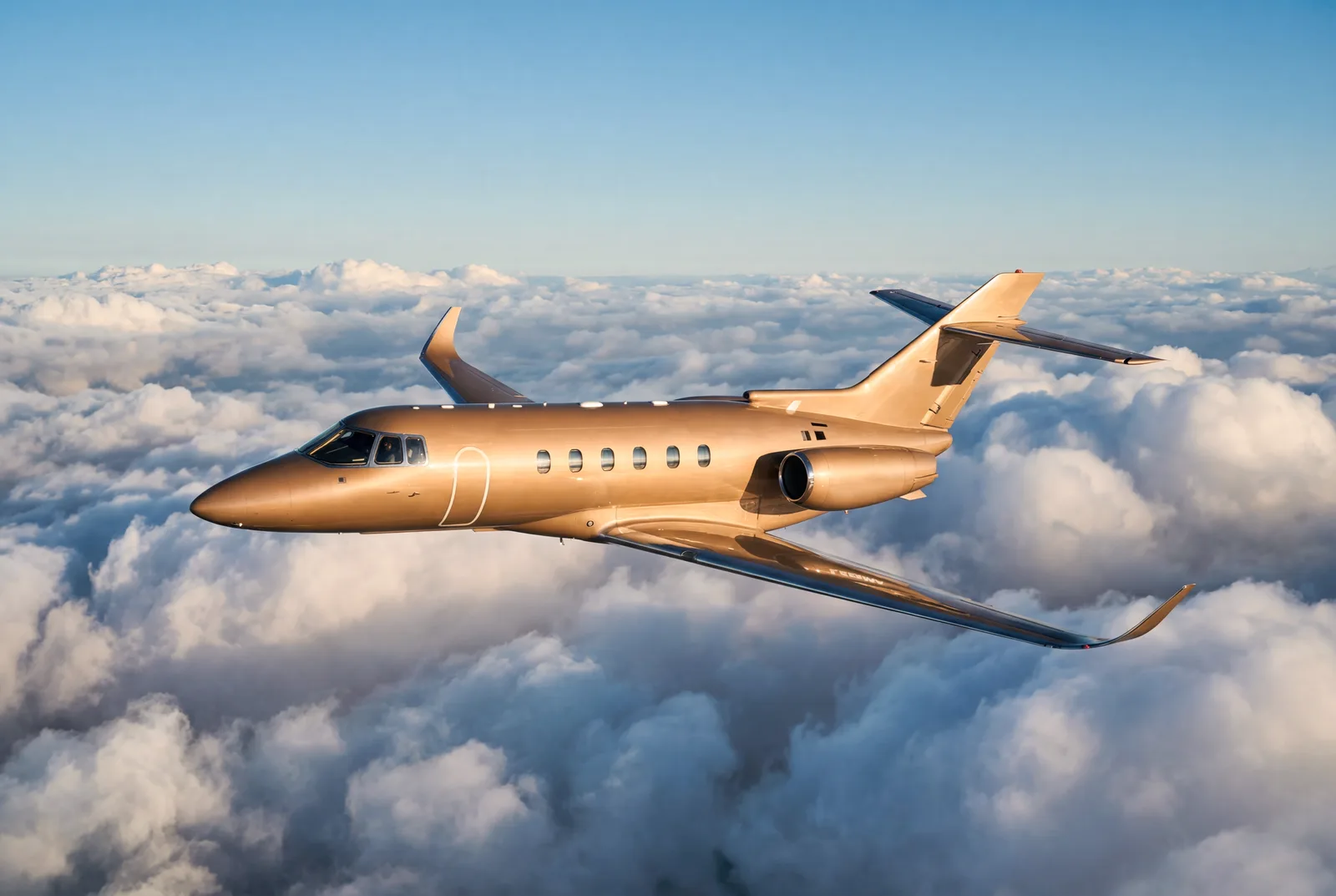 Hawker exterior in flight