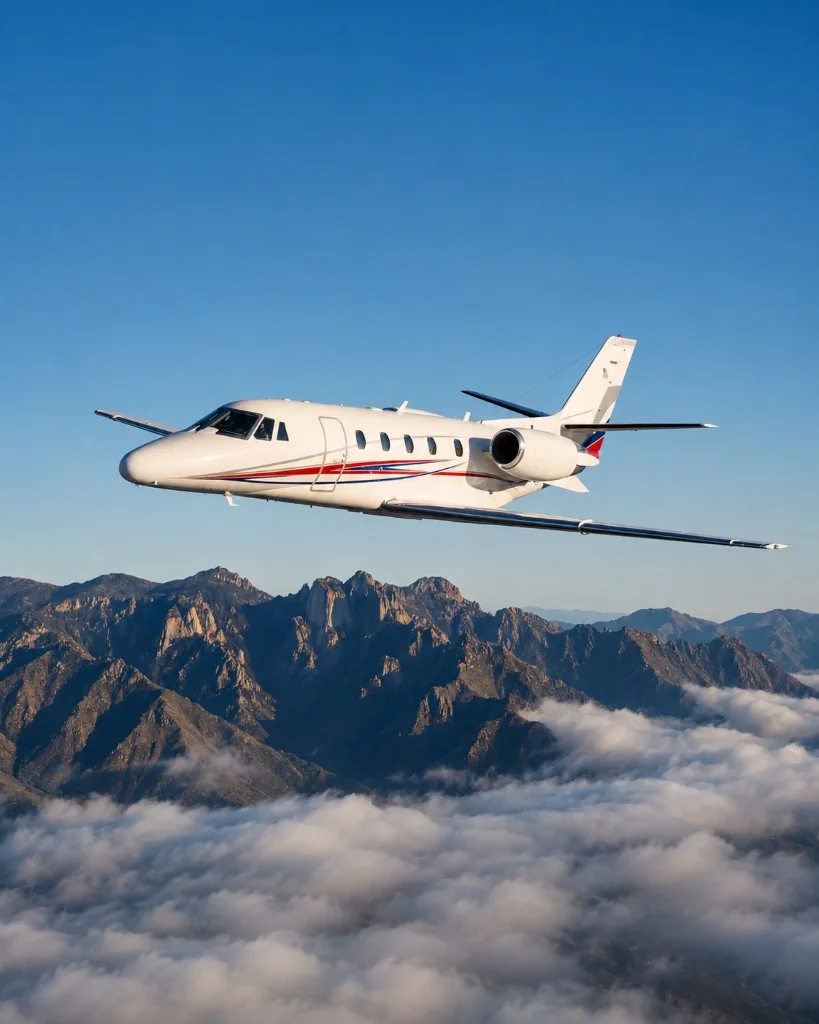 Citation XLS exterior in flight